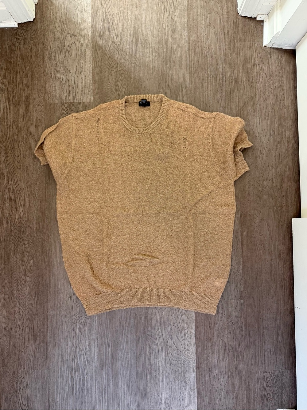 Forever 21 Men's Crewneck Short-Sleeve Sweater in Camel Brown